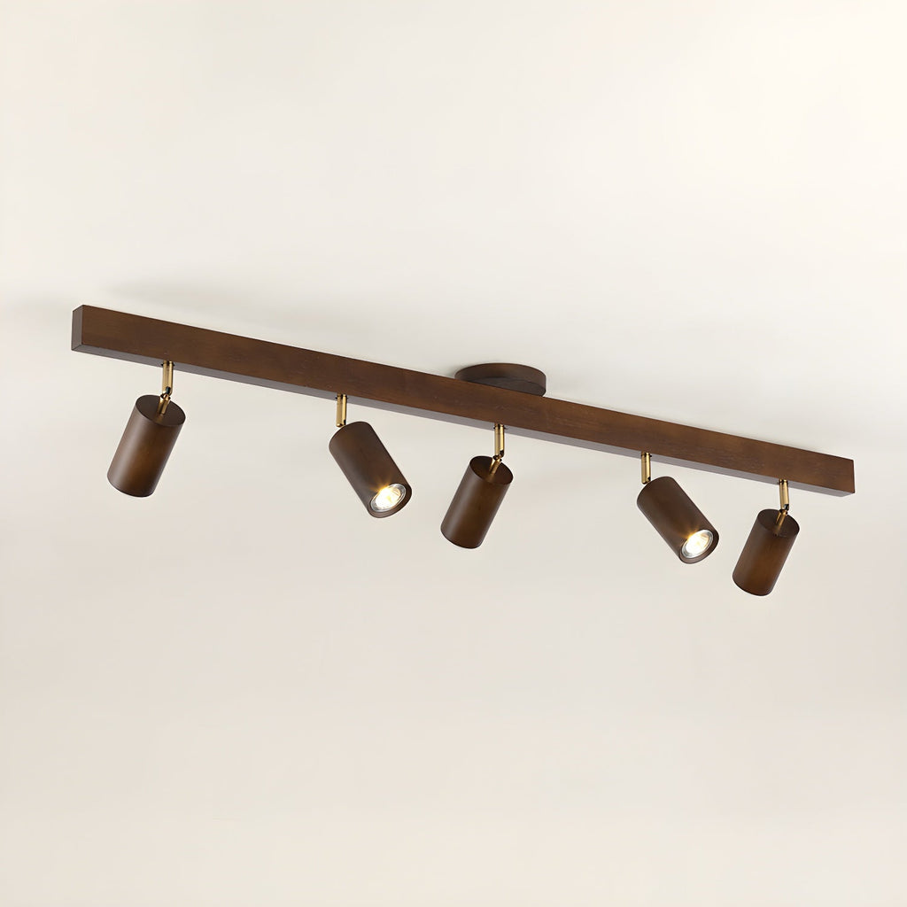 Plafonnier moderne Paddy en bois Noyer