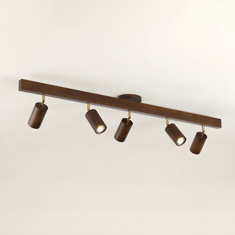 Plafonnier moderne Paddy en bois Noyer