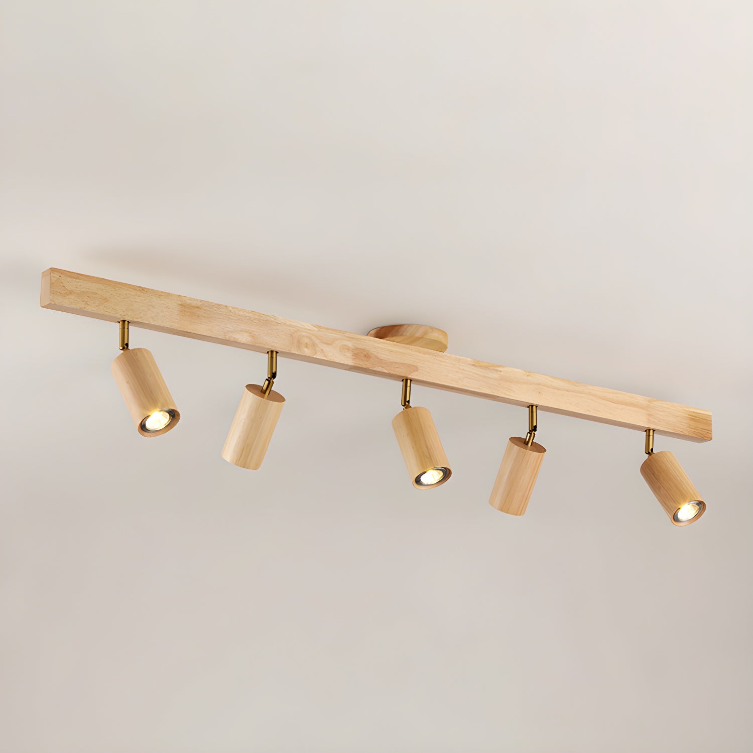 Plafonnier moderne Paddy en bois Noyer