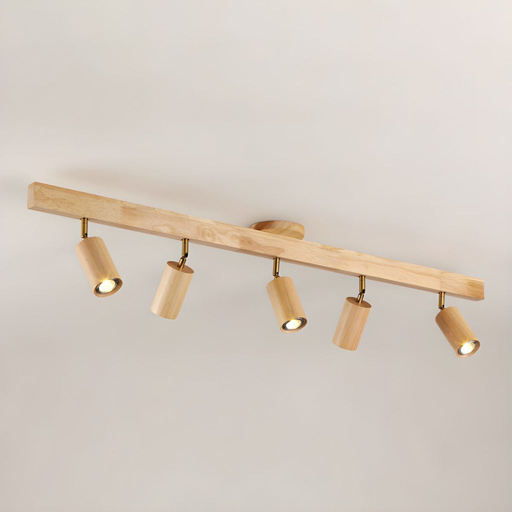 Plafonnier moderne Paddy en bois Noyer