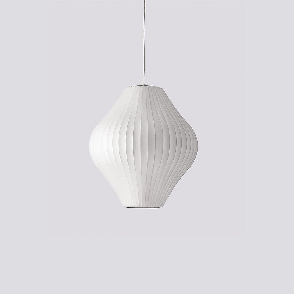 Suspension moderne Charlton en soie Blanc
