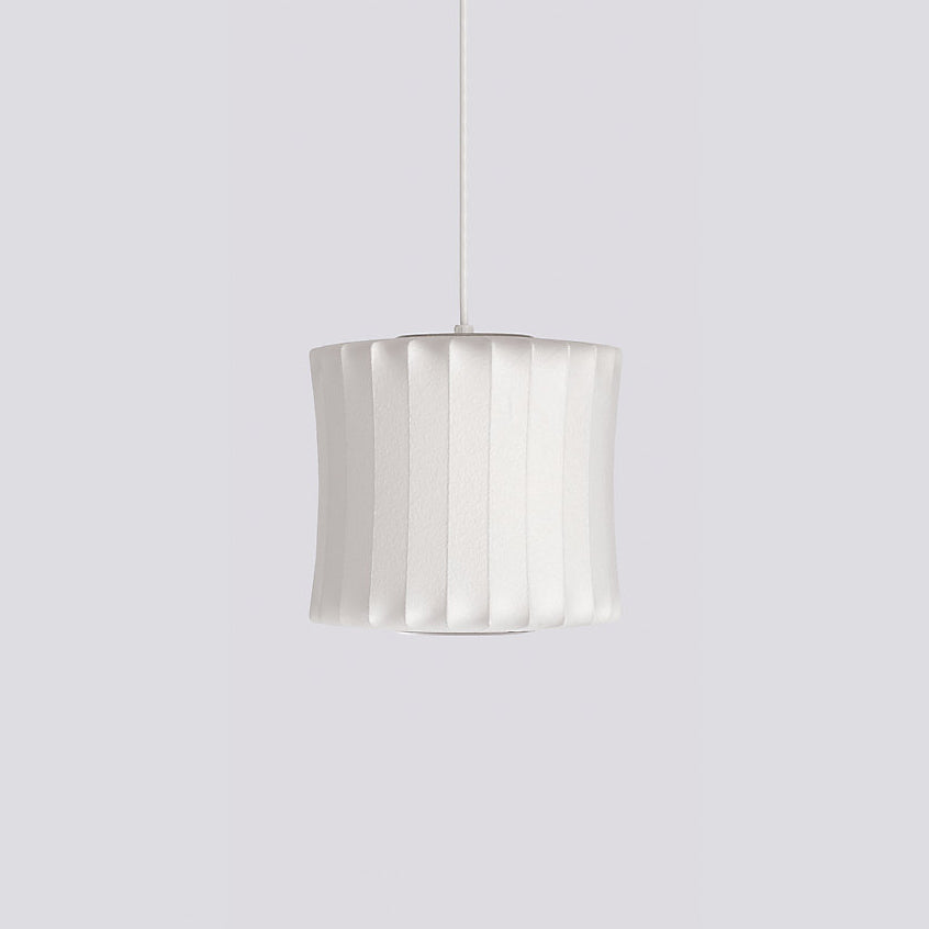 Suspension moderne Charlton en soie Blanc