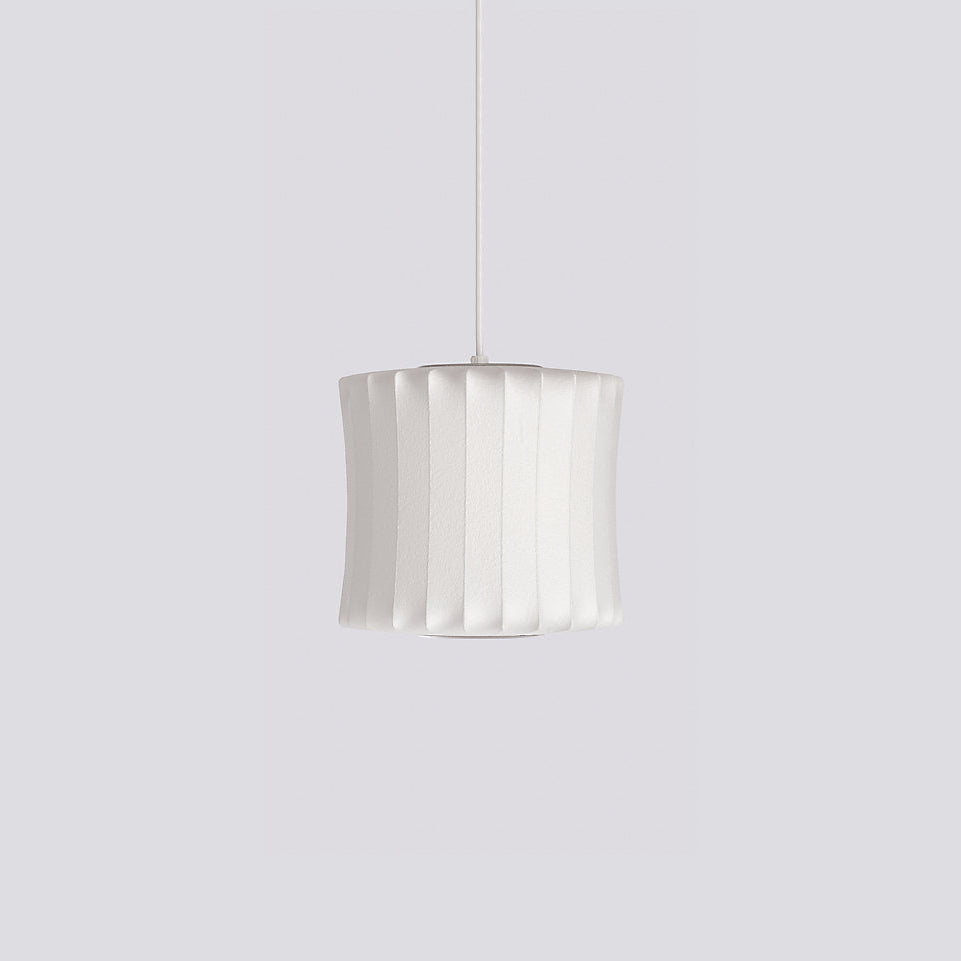 Suspension moderne Charlton en soie Blanc