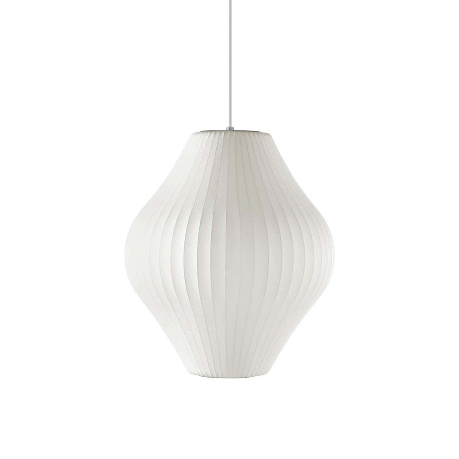 Suspension moderne Charlton en soie Blanc
