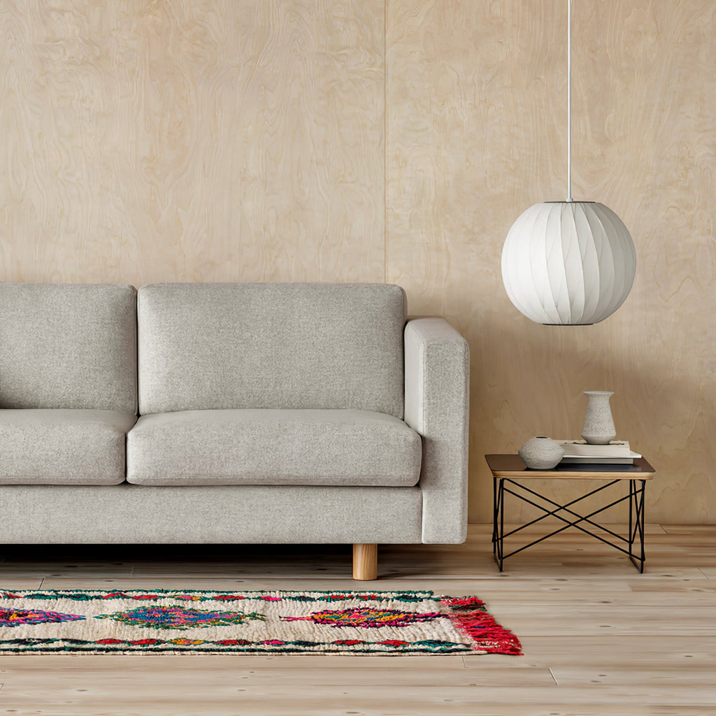 Suspension moderne Charlton en soie Blanc