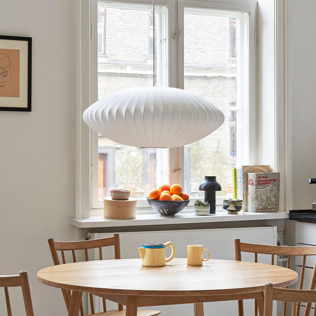 Suspension moderne Charlton en soie Blanc