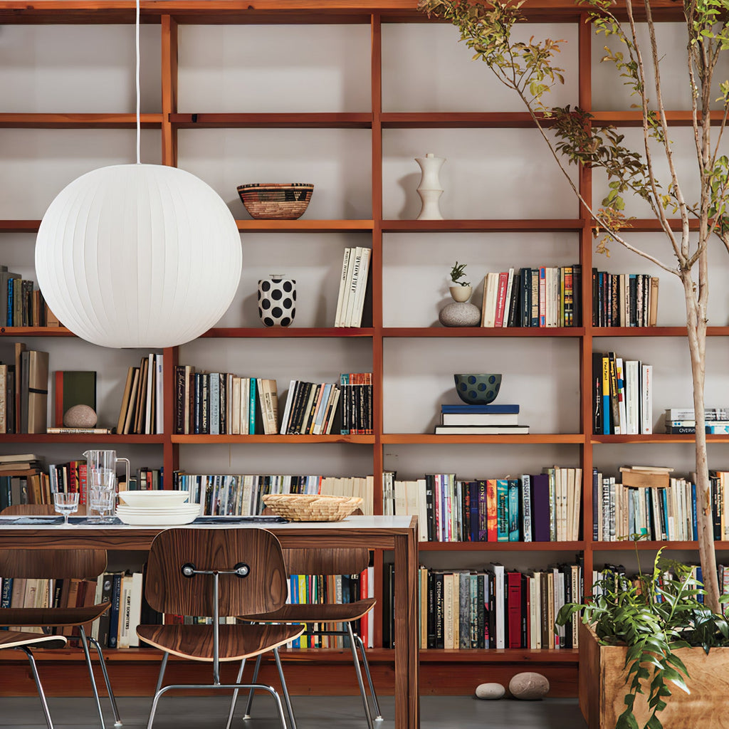 Suspension moderne Charlton en soie Blanc