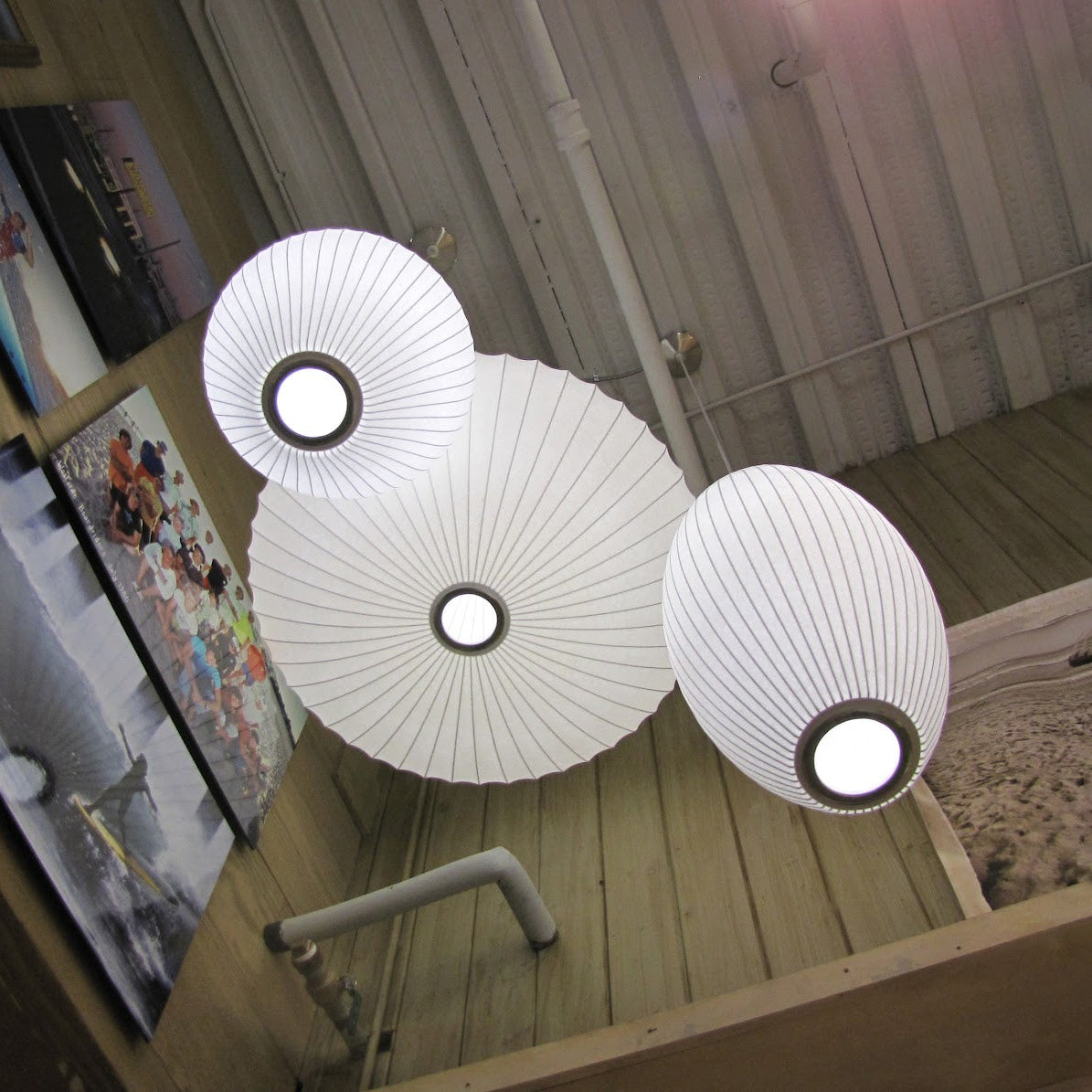 Suspension moderne Charlton en soie Blanc