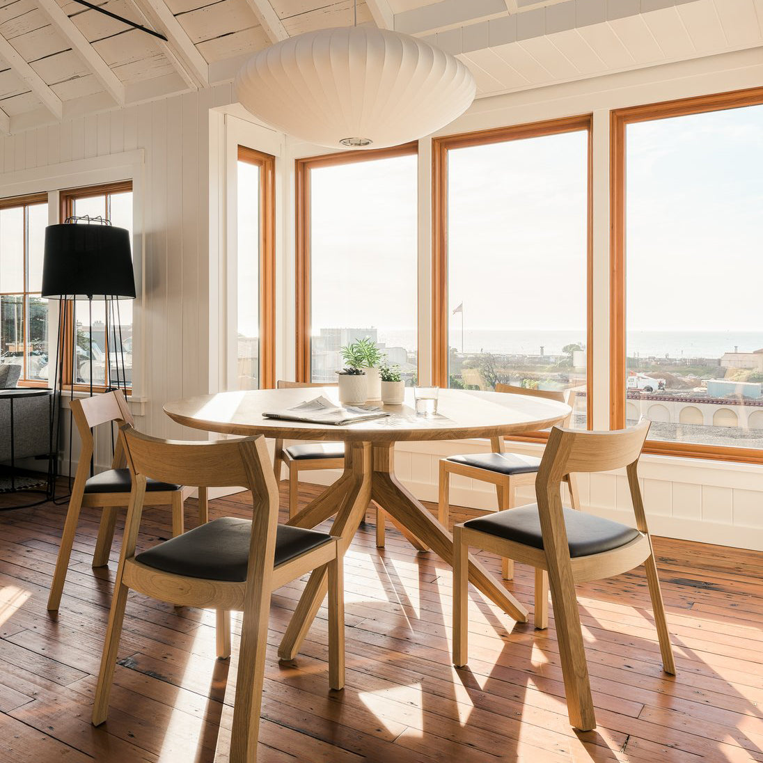 Suspension moderne Charlton en soie Blanc