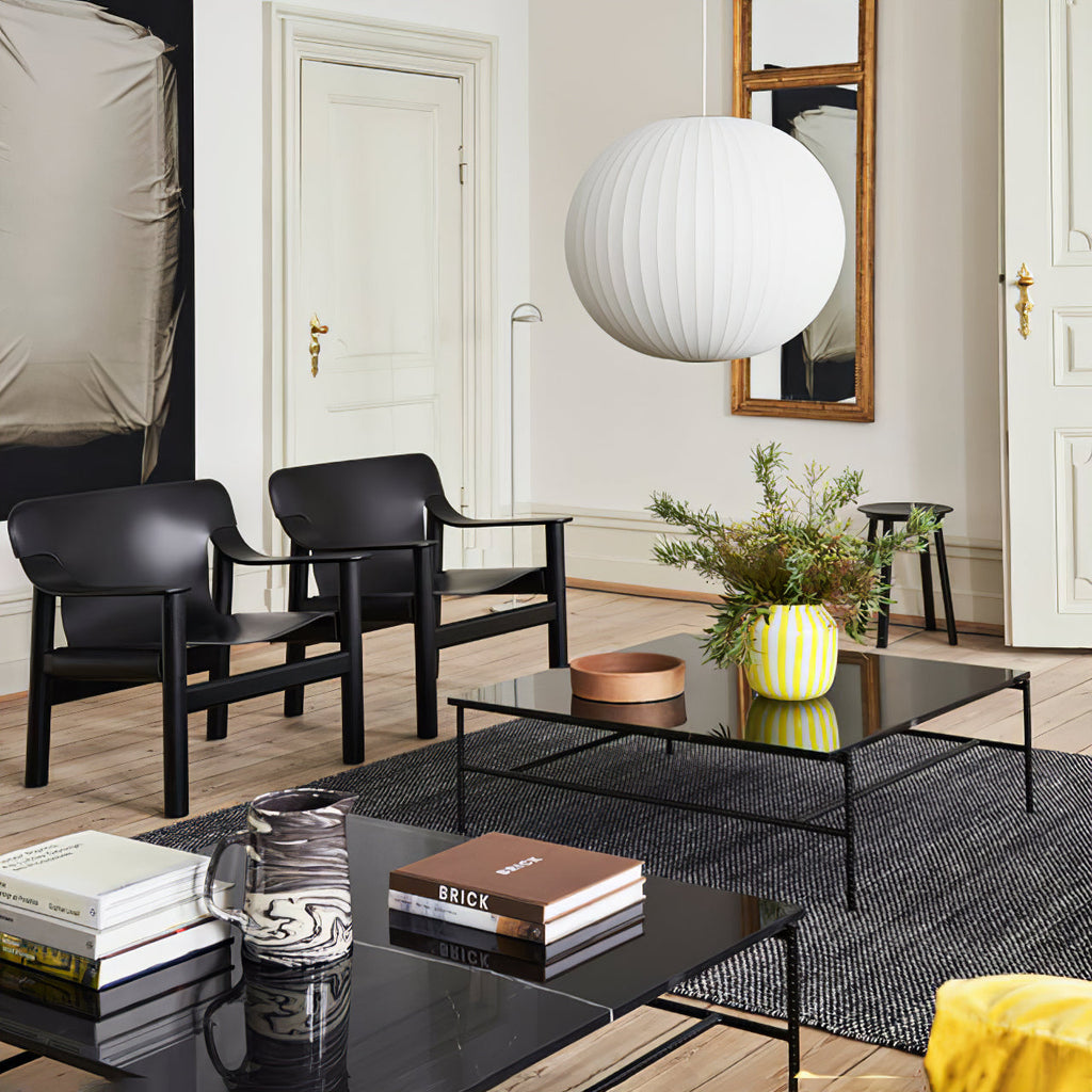 Suspension moderne Charlton en soie Blanc