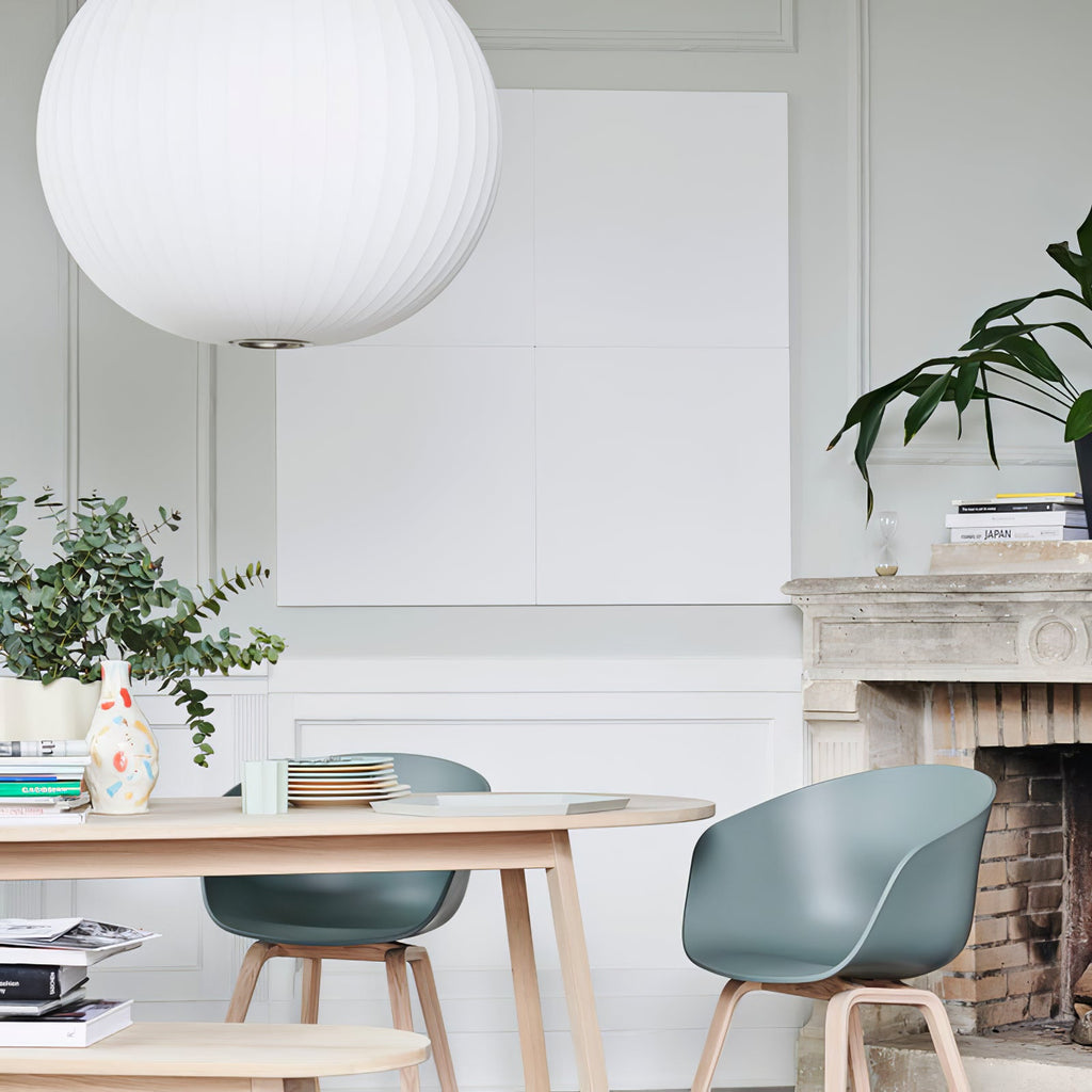 Suspension moderne Charlton en soie Blanc