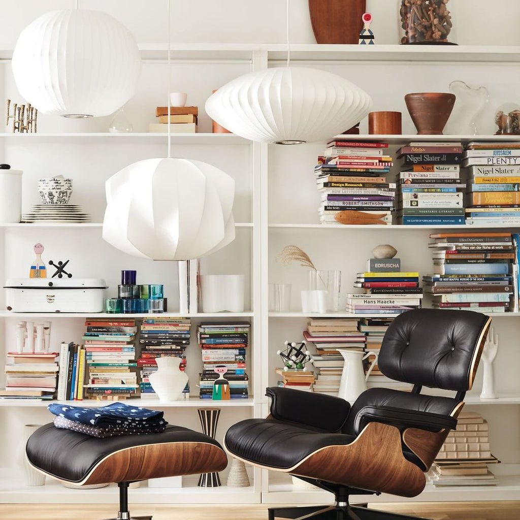 Suspension moderne Charlton en soie Blanc