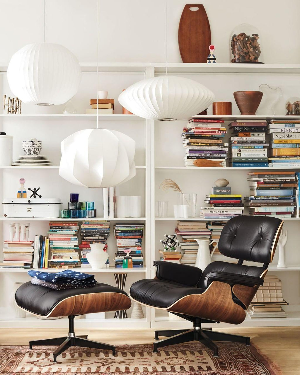 Suspension moderne Charlton en soie Blanc