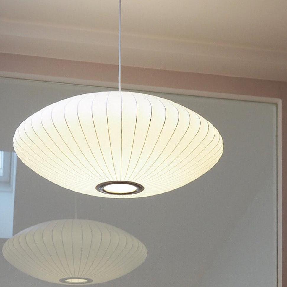 Suspension moderne Charlton en soie Blanc