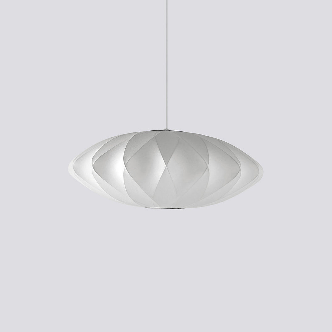 Suspension moderne Charlton en soie Blanc
