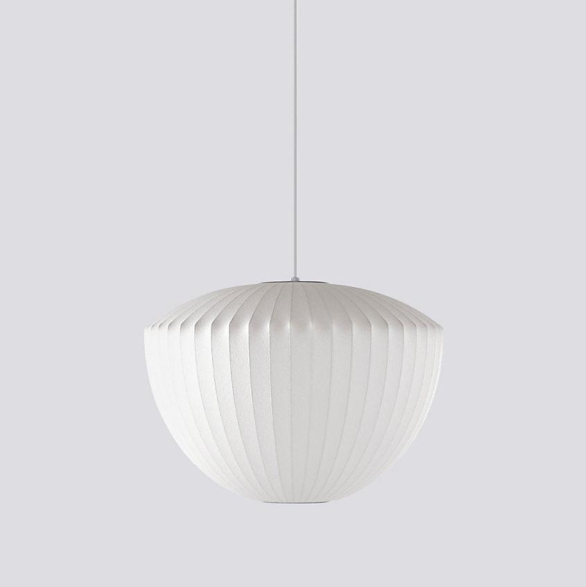 Suspension moderne Charlton en soie Blanc