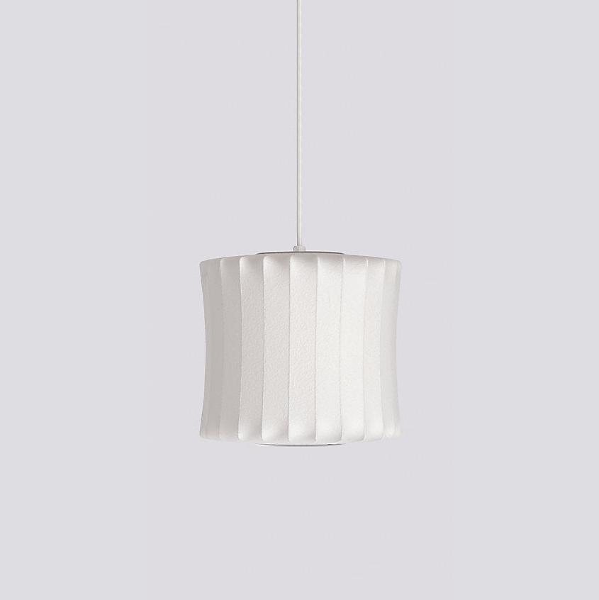 Suspension moderne Charlton en soie Blanc