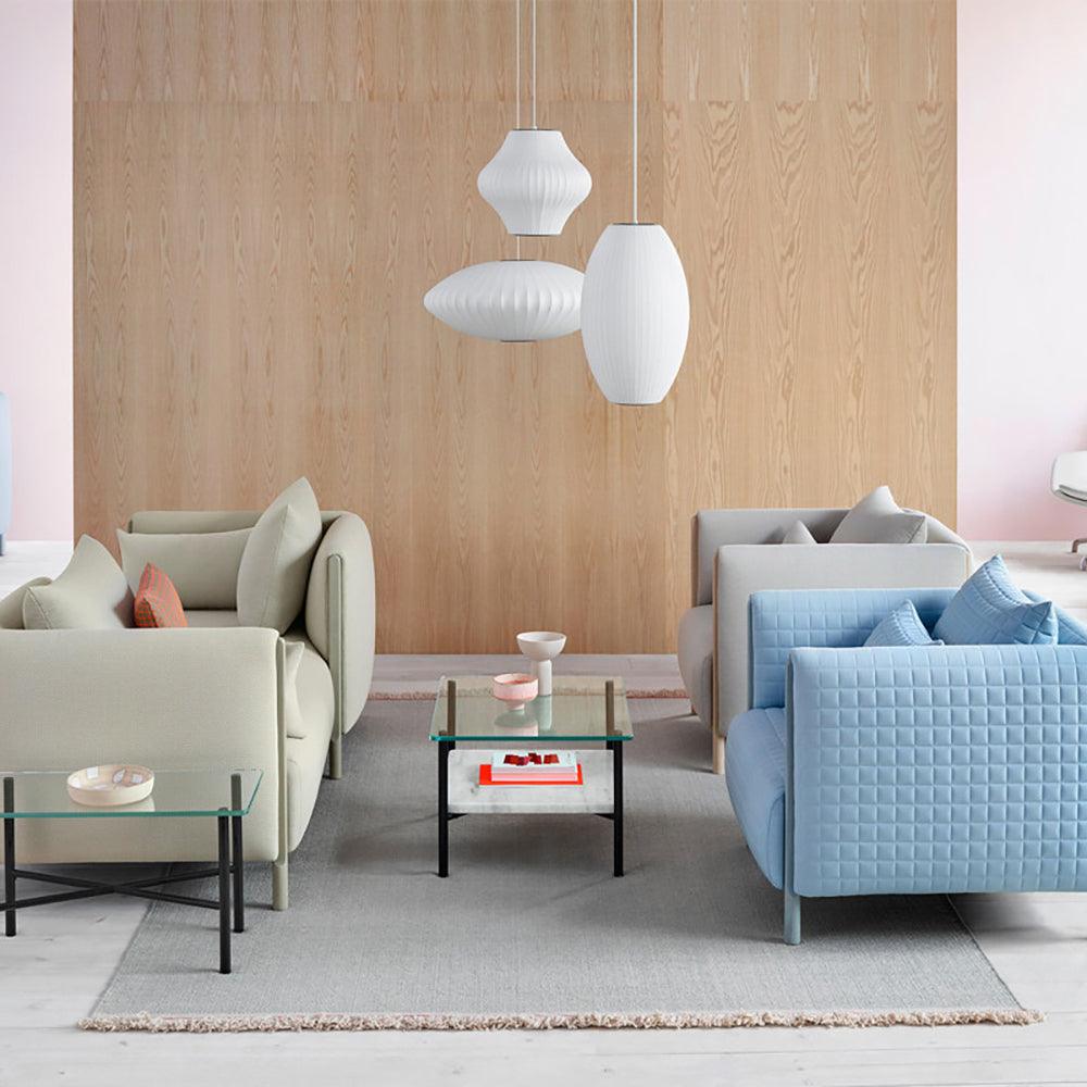 Suspension moderne Charlton en soie Blanc