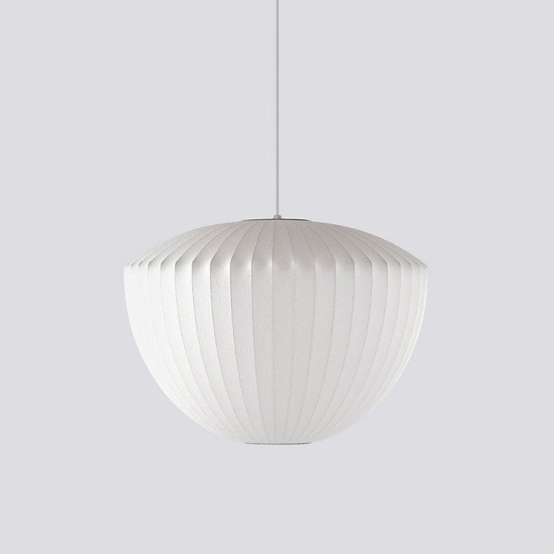 Suspension moderne Charlton en soie Blanc