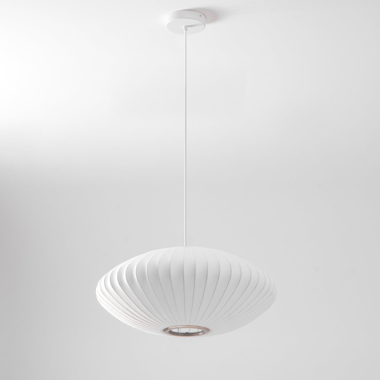 Suspension moderne Charlton en soie Blanc