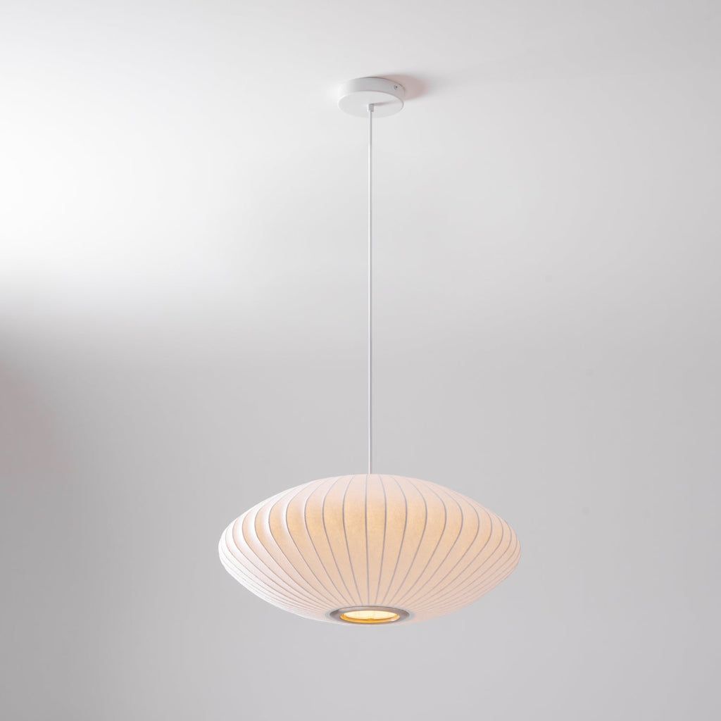 Suspension moderne Charlton en soie Blanc