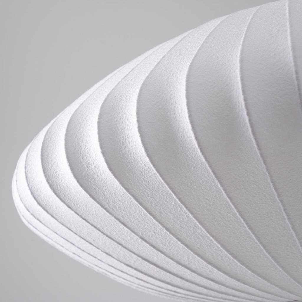 Suspension moderne Charlton en soie Blanc