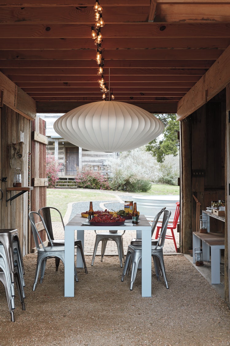 Suspension moderne Charlton en soie Blanc