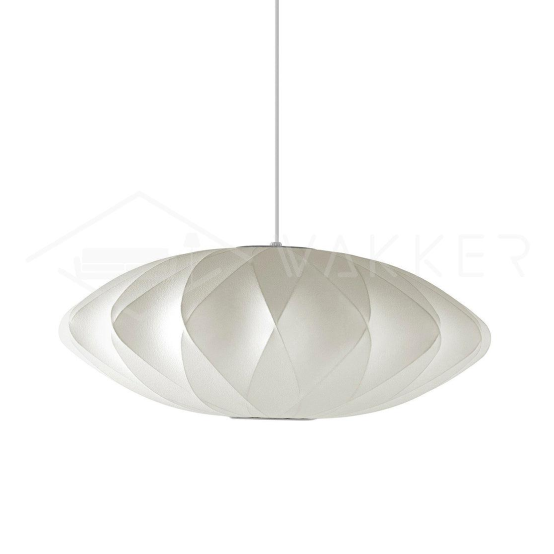 Suspension moderne Charlton en soie Blanc