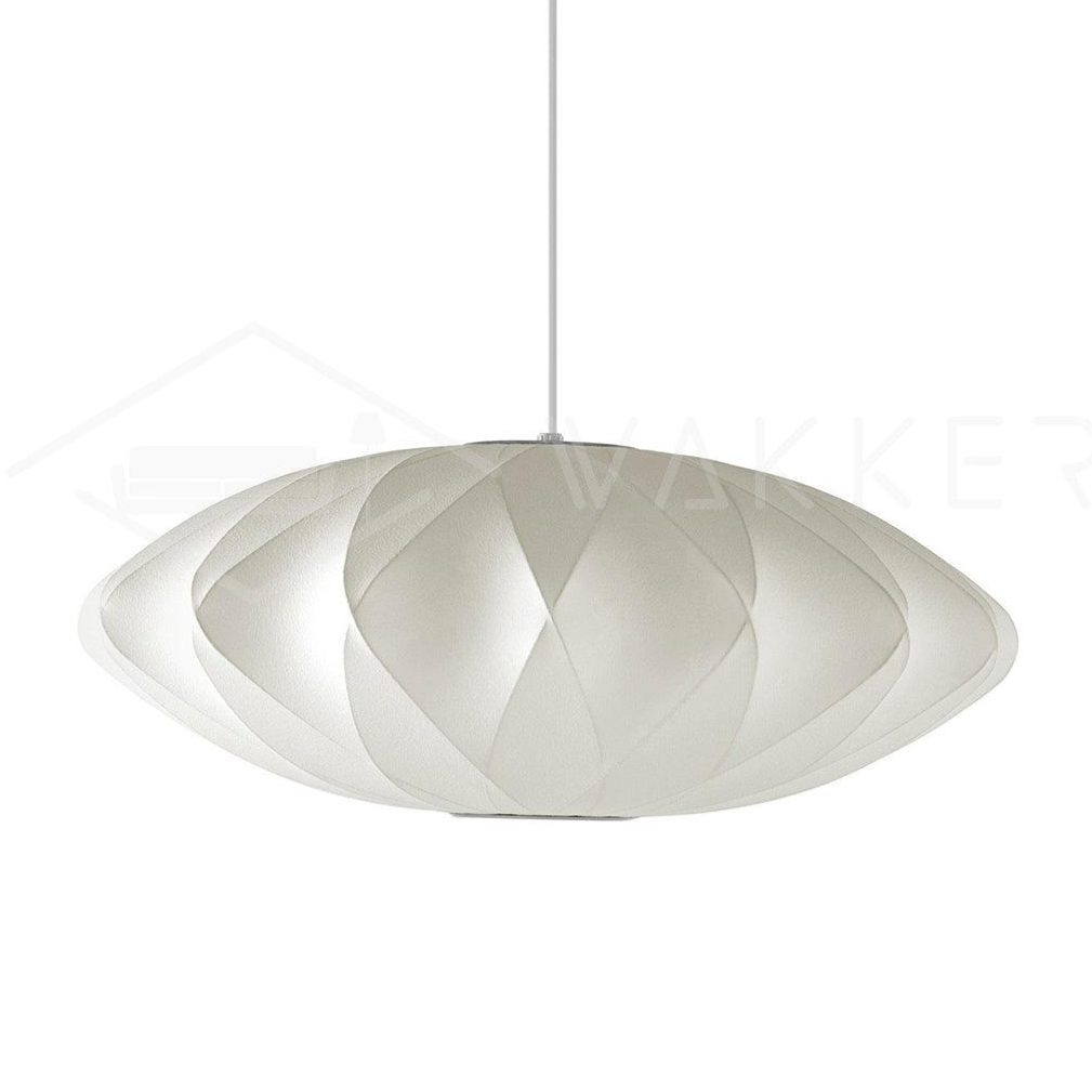 Suspension moderne Charlton en soie Blanc