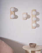 Applique murale moderne Teal en Travertin jaune et blanc