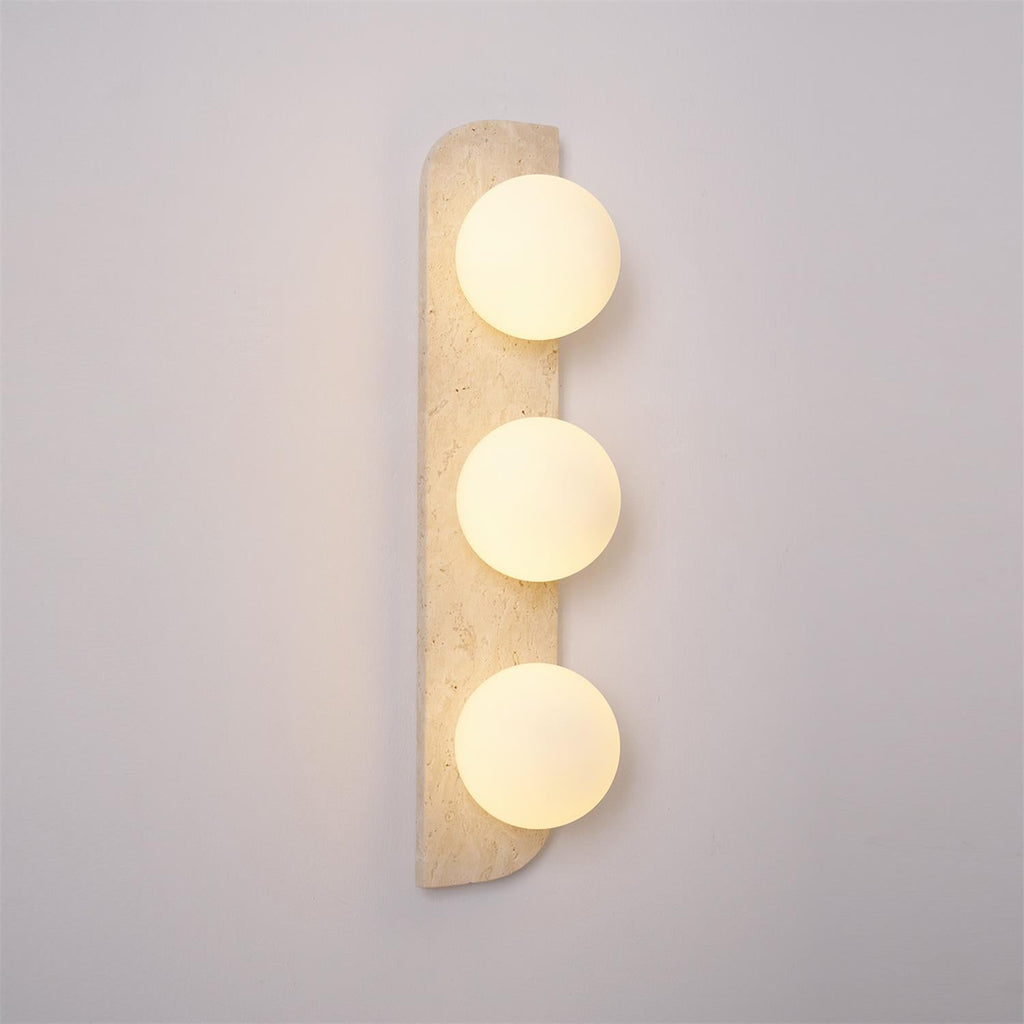Applique murale moderne Teal en Travertin jaune et blanc