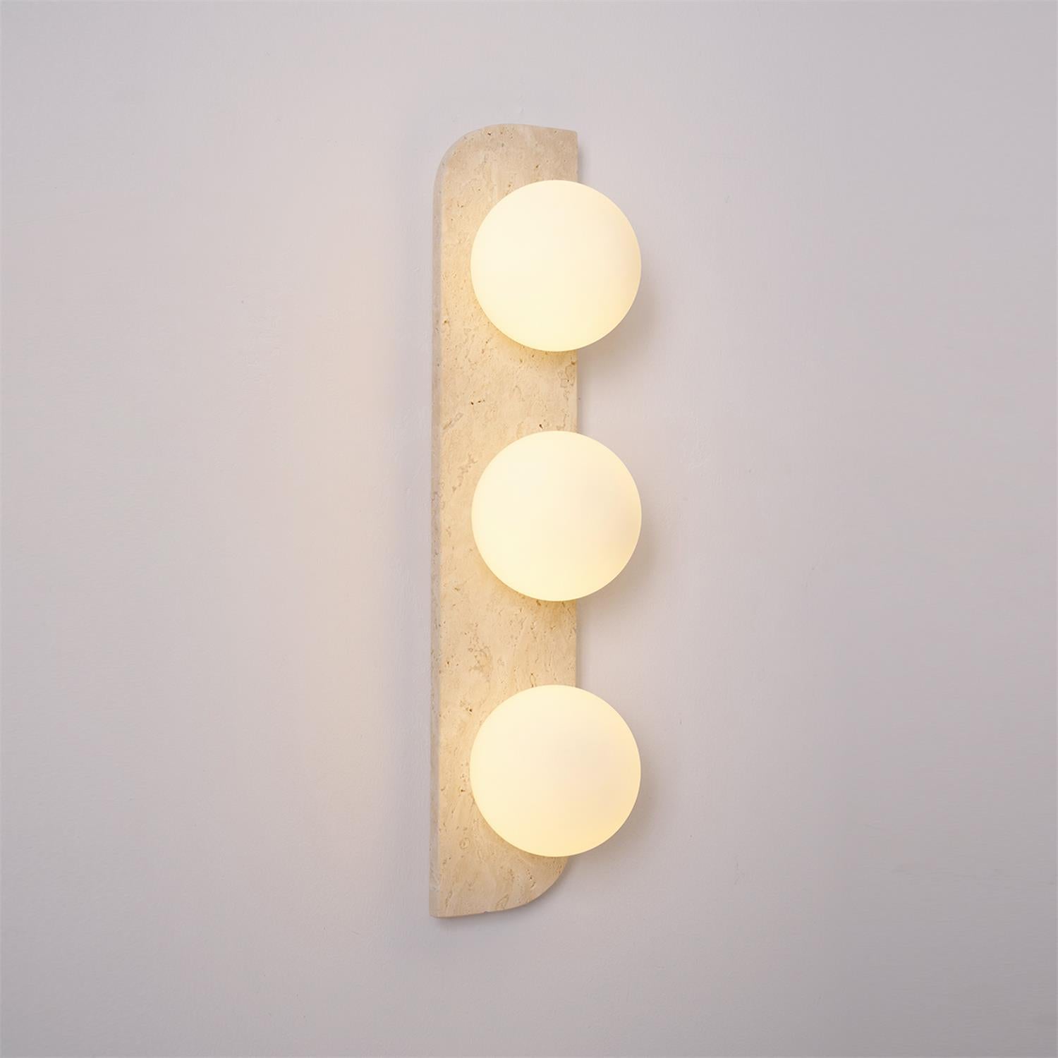 Applique murale moderne Teal en Travertin jaune et blanc