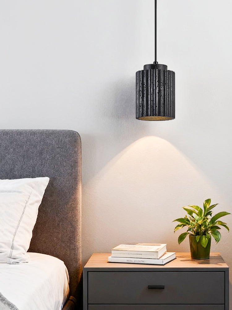 Suspension moderne Fenris en Noir travertin