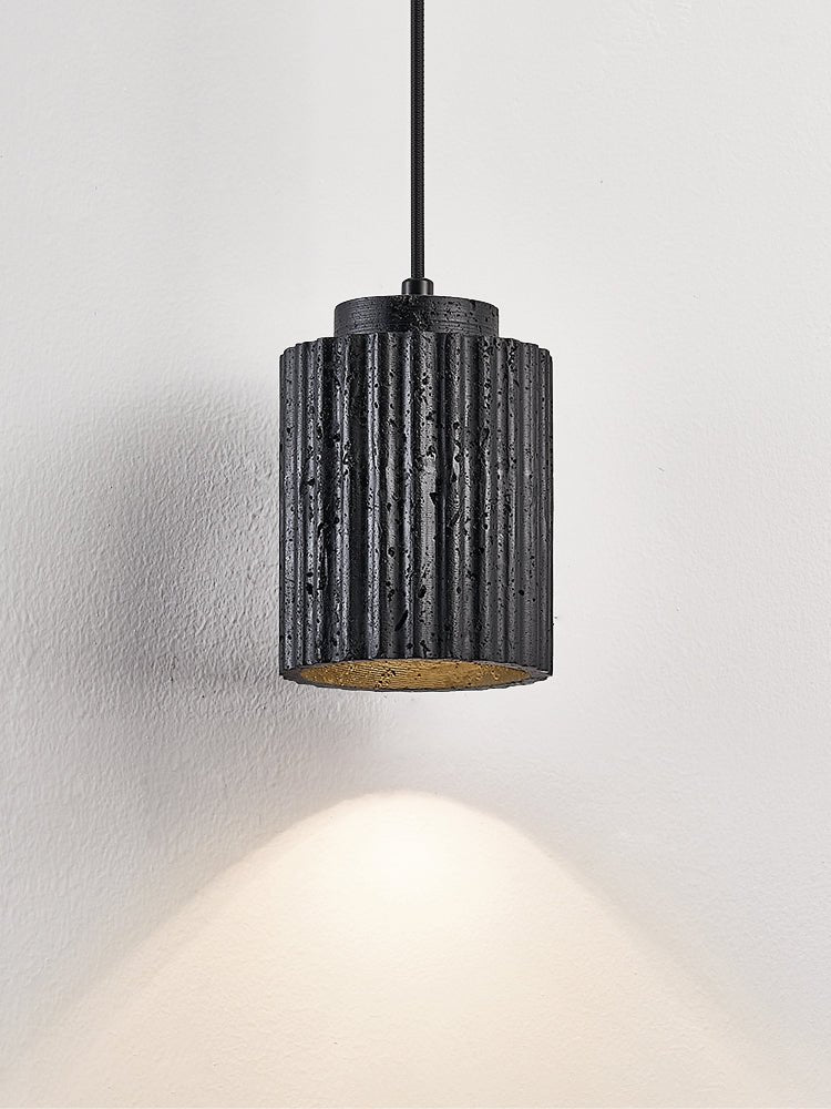 Suspension moderne Fenris en Noir travertin