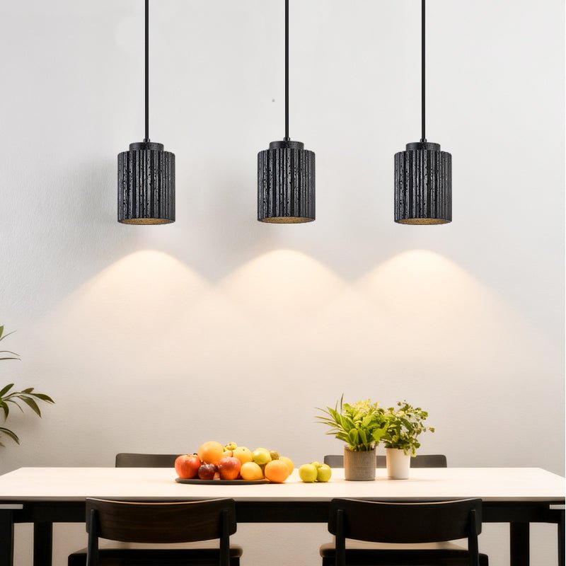 Suspension moderne Fenris en Noir travertin