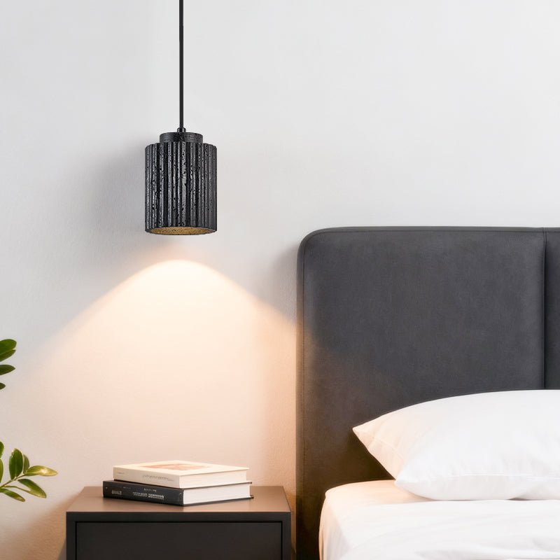 Suspension moderne Fenris en Noir travertin