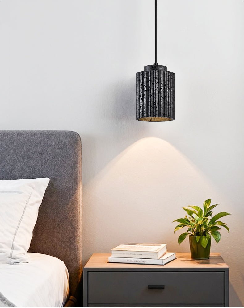 Suspension moderne Fenris en Noir travertin