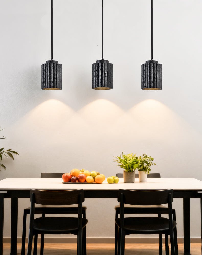 Suspension moderne Fenris en Noir travertin