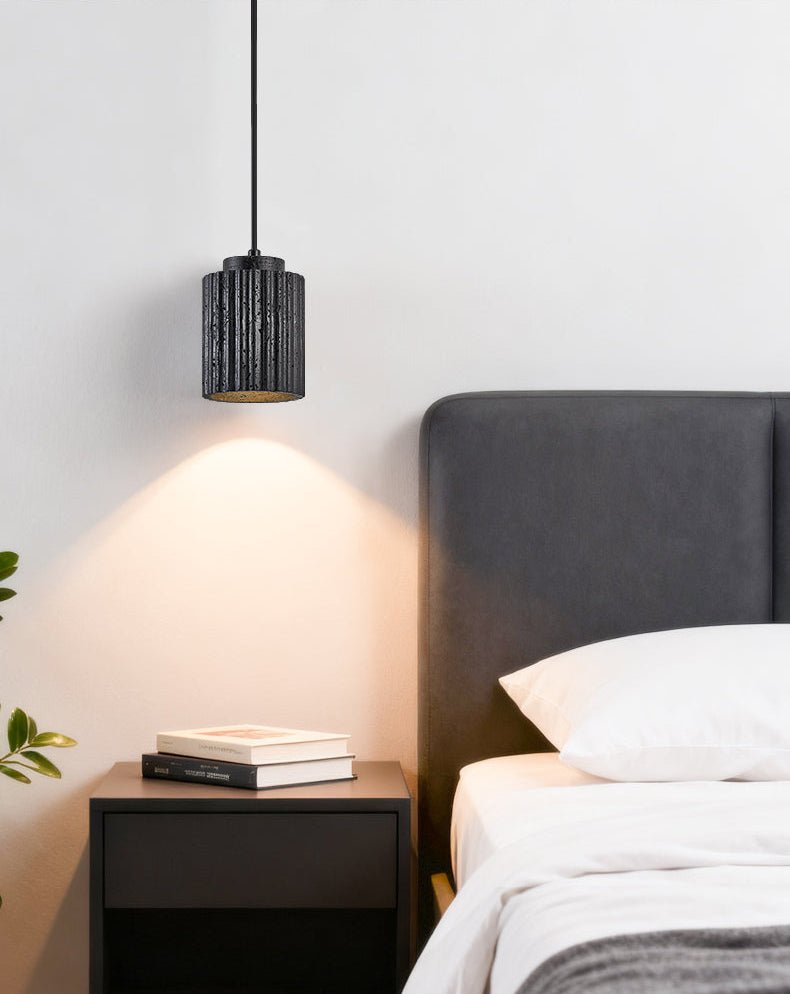 Suspension moderne Fenris en Noir travertin