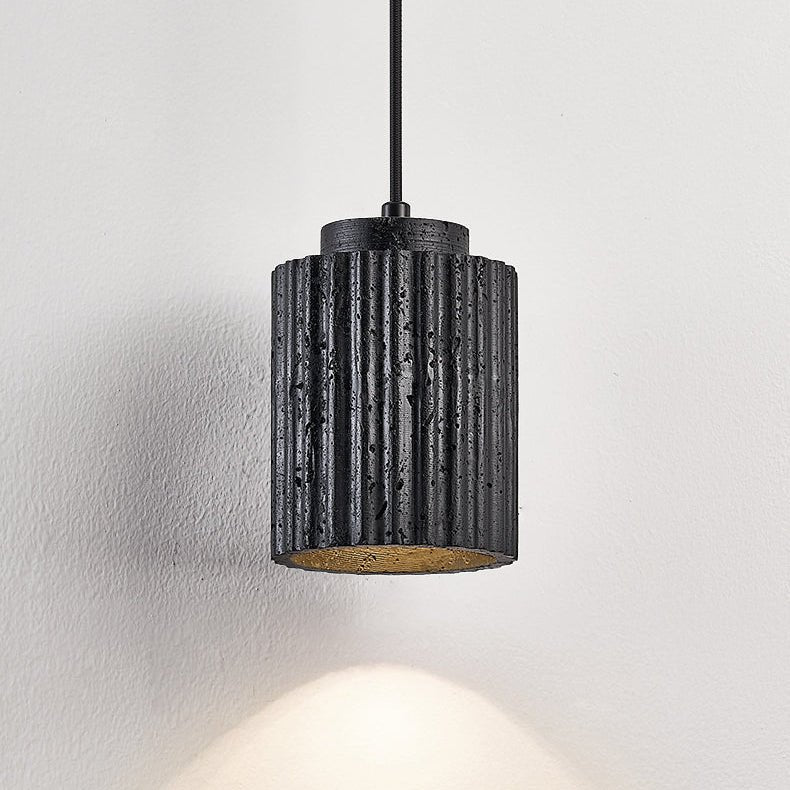Suspension moderne Fenris en Noir travertin