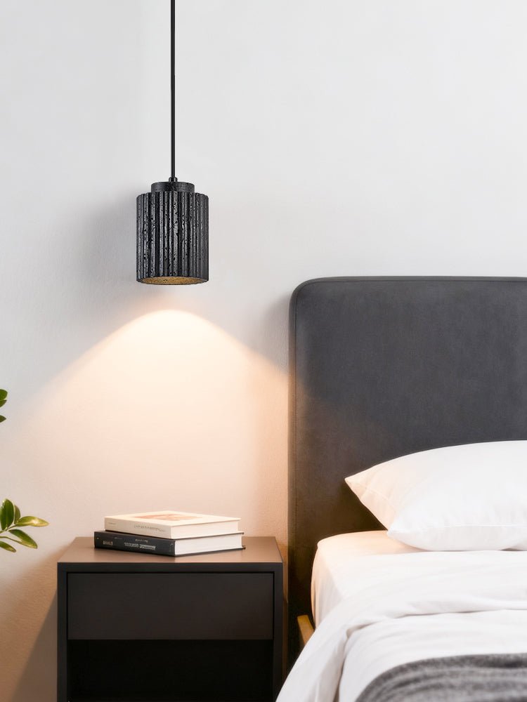 Suspension moderne Fenris en Noir travertin