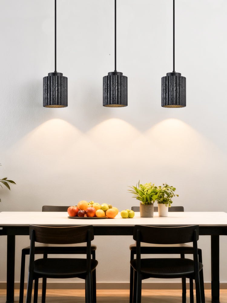 Suspension moderne Fenris en Noir travertin