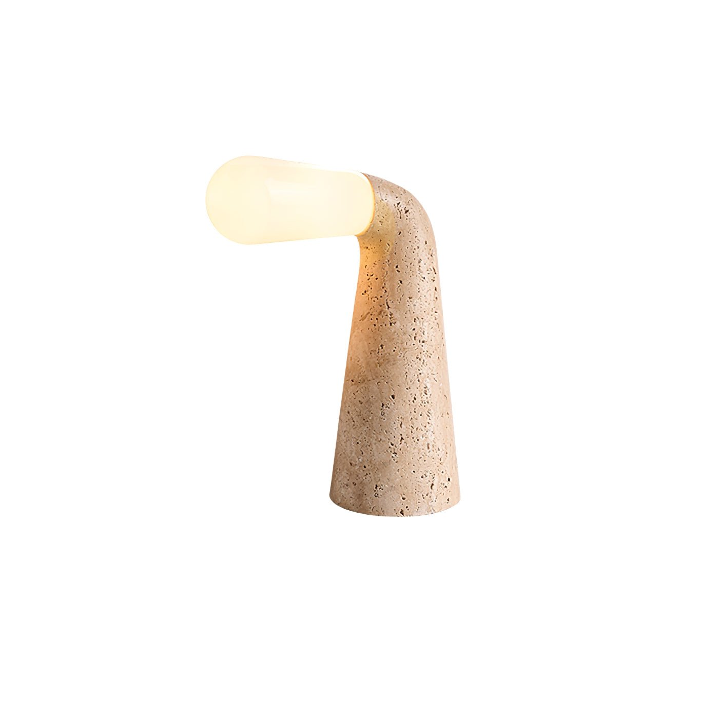 Lampe à poser moderne Jago en Travertin jaune et blanc
