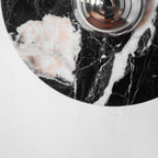 Applique murale moderne Noble en Marbre Noir et chrome