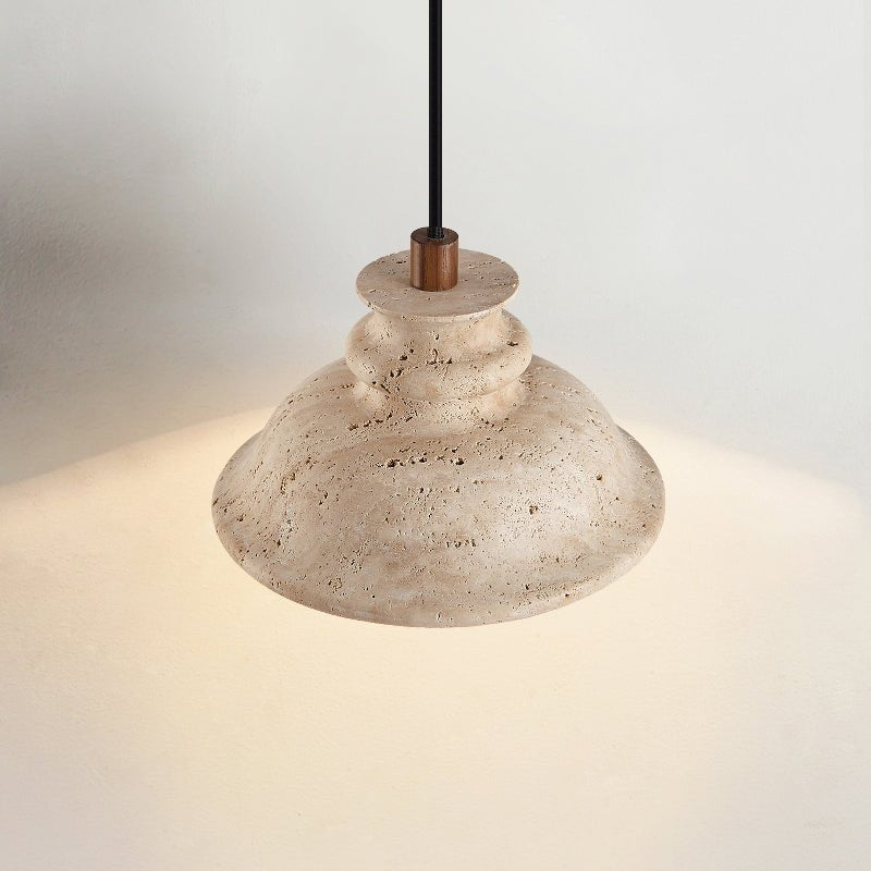 Suspension moderne Trygg en Travertin jaune