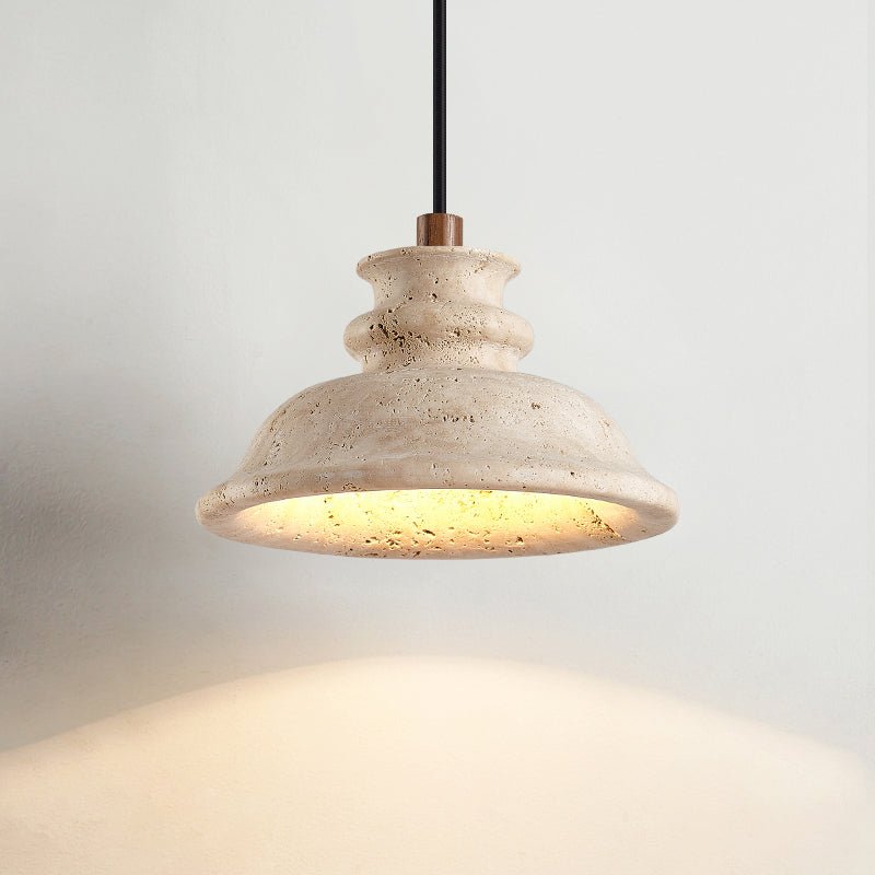 Suspension moderne Trygg en Travertin jaune