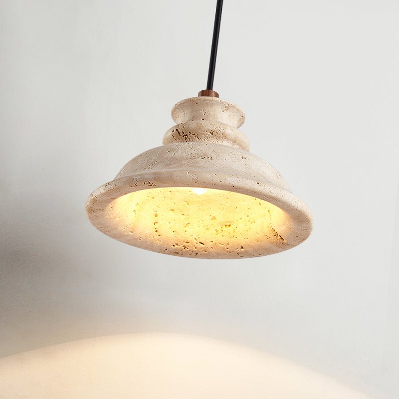 Suspension moderne Trygg en Travertin jaune