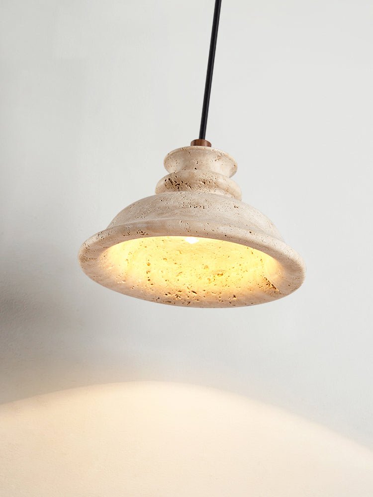 Suspension moderne Trygg en Travertin jaune
