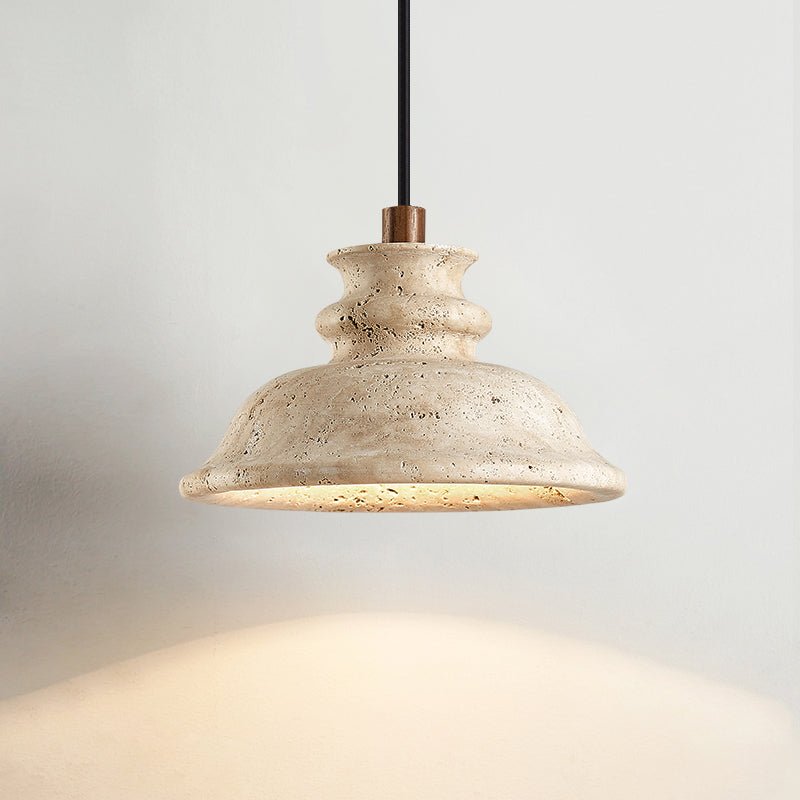 Suspension moderne Trygg en Travertin jaune