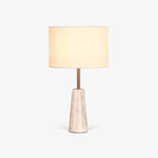Lampe à poser moderne Athos en Or et blanc marbre